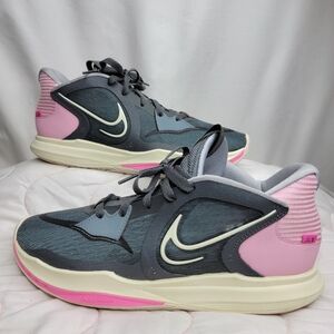 Nike Kyrie 5 Low Preservation Mens Size 9.5 Gray Pink Basketball Shoes Sneakers